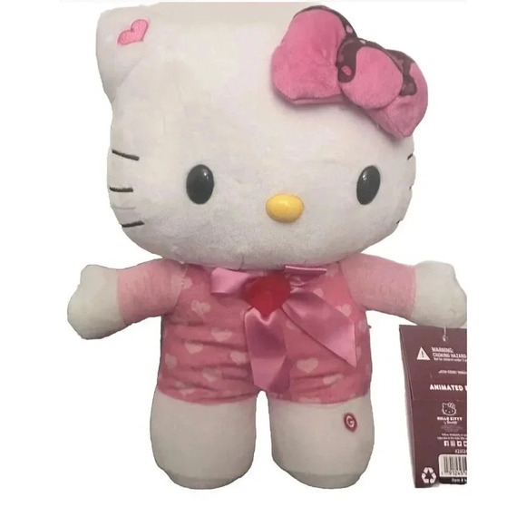 Hello Kitty Animated Plush With Sprinkled Bow. New With Tags. - Picture 2 of 8